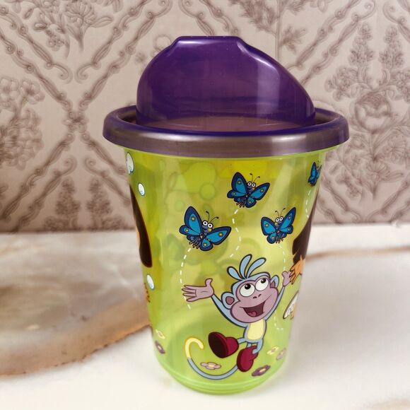 2006 Dora the Explorer & Boots 10oz Sippy Cup by Munchkin Set of 4 Lightweight - Picture 7 of 8